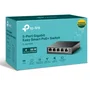 TP-Link Switch TL-SG105PE V2 5 Puertos Gigabit RJ45 10/100/1000 Mbps, 4 Puertos PoE+ con 65W Total, Carcasa Metálica, Gestión Web y Plug & Play