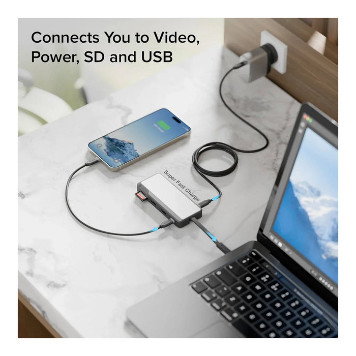 ALOGIC Fusion Pro TOUR Dock USB-C 8-en-1 Gris