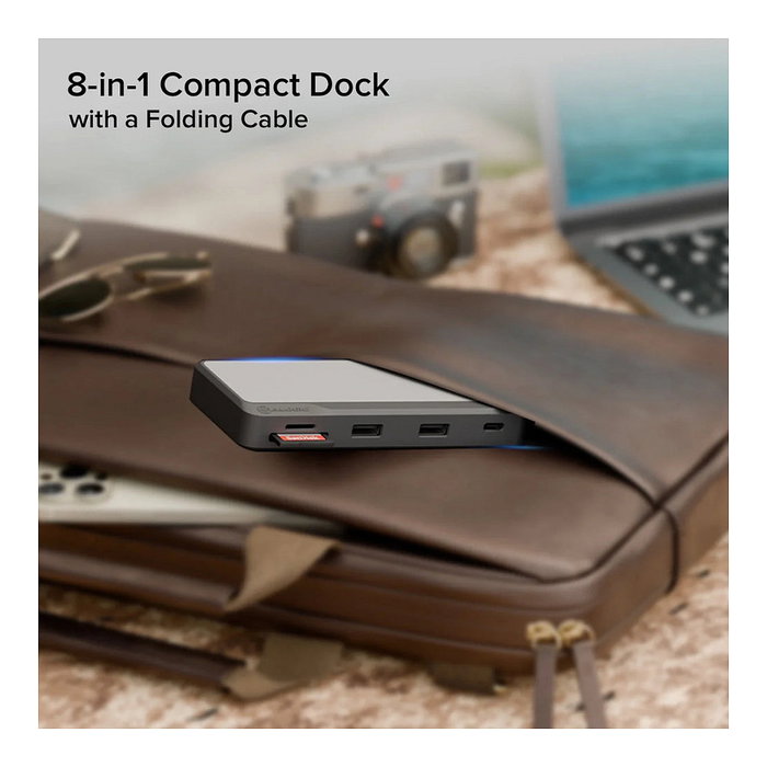 ALOGIC Fusion Pro TOUR Dock USB-C 8-en-1 Gris