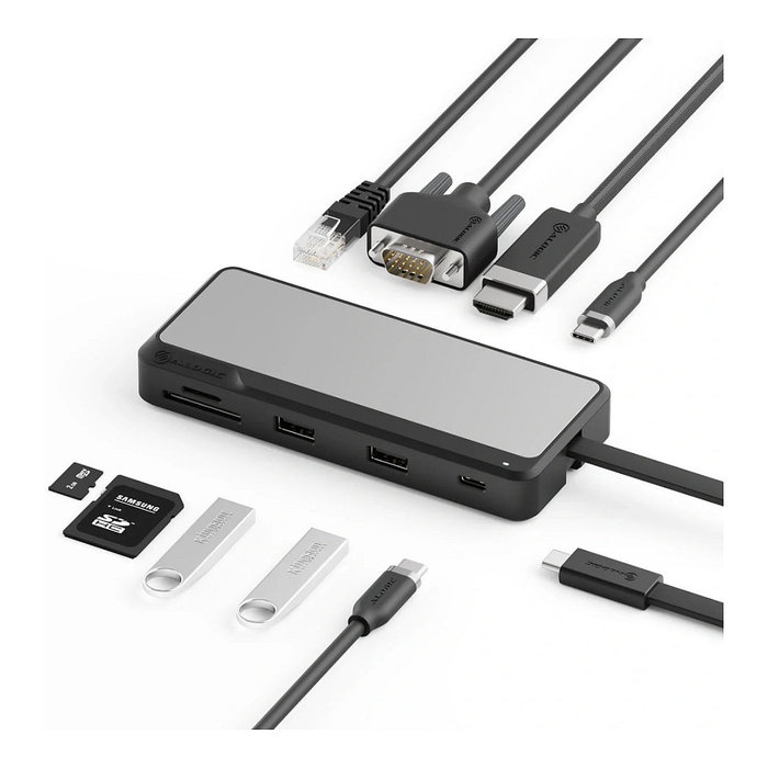 ALOGIC Fusion Pro TOUR Dock USB-C 8-en-1 Gris