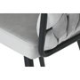 DKD Home Decor Taburete de Poliéster y Metal Gris y Negro