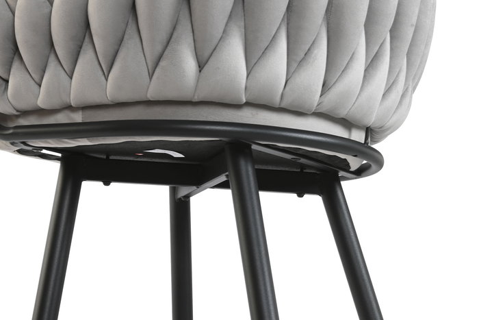 DKD Home Decor Taburete Moderno Gris Negro Poliester Metal 58 x 53 x 101 cm