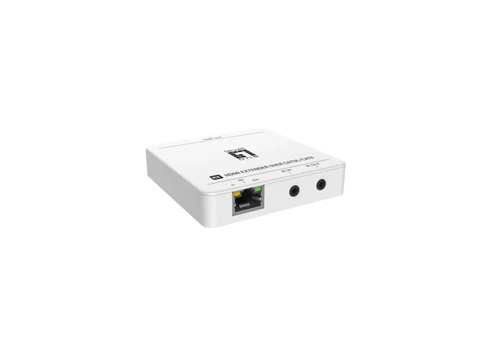 LevelOne HVE-9007 Extensor HDMI sobre Cat5e/Cat6 Kit Transmisor y Receptor 4K UHD 3840x2160 60Hz Hasta 70 Metros con IR y HDCP