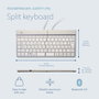 R-Go Tools R-Go Split Break Teclado Ergonómico Split con Software de Pausa, AZERTY (FR), Bluetooth, Blanco