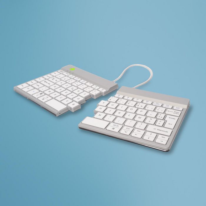 R-Go Tools R-Go Split Break Teclado Ergonómico Split con Software de Pausa, AZERTY (FR), Bluetooth, Blanco R-Go Tools R-Go Split Break Teclado Ergonómico Split con Software de Pausa, AZERTY (FR), Bluetooth, Blanco
