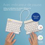 R-Go Tools R-Go Split Break Teclado Ergonómico Split con Software de Pausa, AZERTY (FR), Bluetooth, Blanco