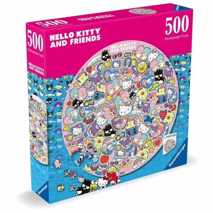 Ravensburger Puzzle redondo Hello Kitty and Friends de 500 piezas
