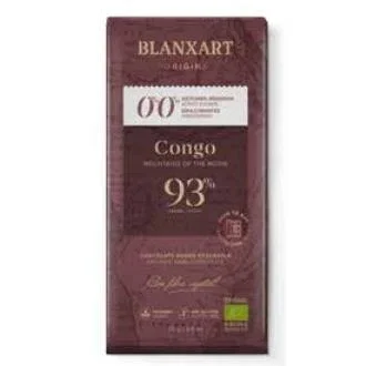 BLANXART Chocolate Congo 93% Cacao Negro Ecológico Sin Azúcar Añadido, Sin Edulcorantes, 75g BLANXART Chocolate Congo 93% Cacao Negro Ecológico Sin Azúcar Añadido, Sin Edulcorantes, 75g