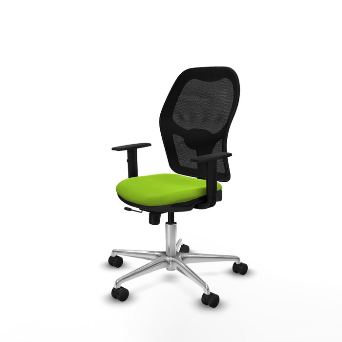 PIQUERAS Y CRESPO Silla de oficina Jorquera con mecanismo Sincro/Traslack, Pistacho y Negro