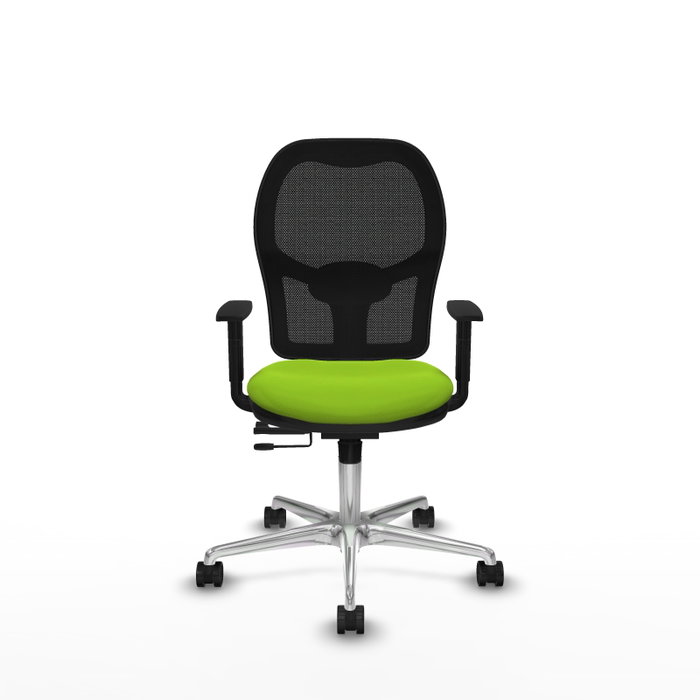 PIQUERAS Y CRESPO Silla de oficina Jorquera con mecanismo Sincro/Traslack, Pistacho y Negro