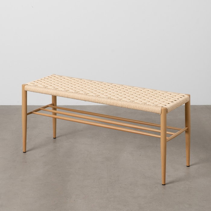 Ixia Banco Natural Cuerda-Metal 100 x 35 x 46 cm
