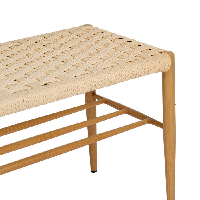 Ixia Banco Natural Cuerda-Metal 100 x 35 x 46 cm
