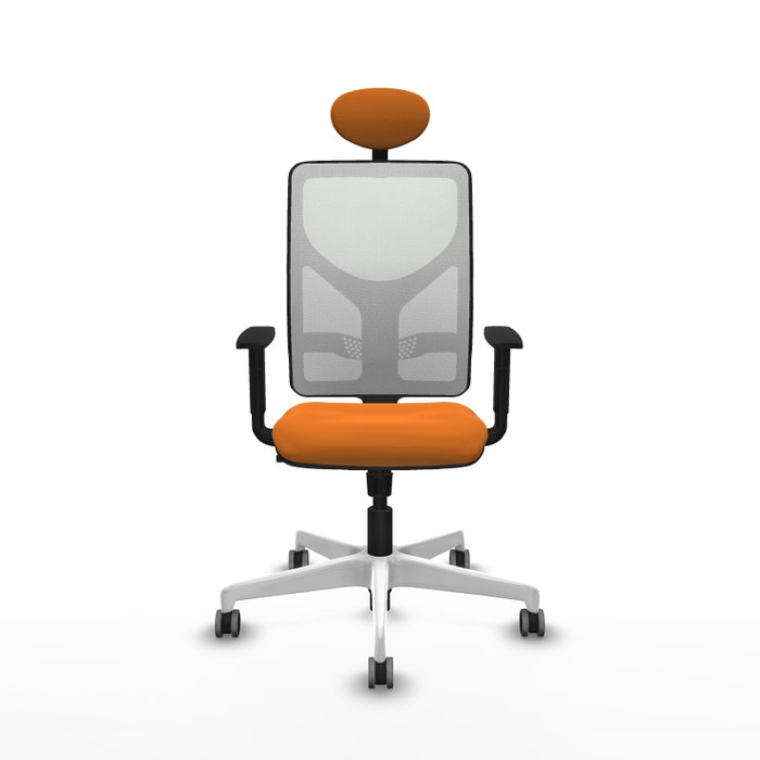 PIQUERAS Y CRESPO Silla de oficina Motilla con mecanismo Sincro, Naranja y Blanco PIQUERAS Y CRESPO Silla de oficina Motilla con mecanismo Sincro, Naranja y Blanco