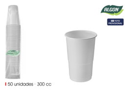 Inde Set de 18 Vasos Blancos 300 cc