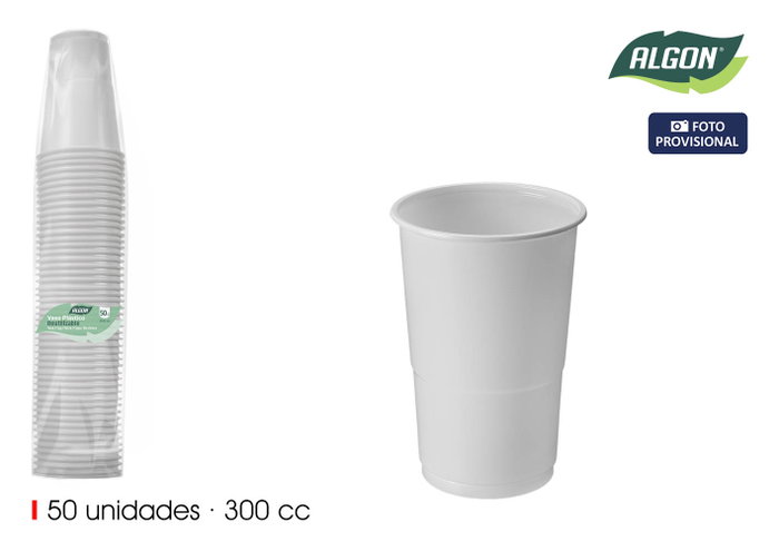 Inde Set de 18 Vasos Blancos 300 cc Inde Set de 18 Vasos Blancos 300 cc