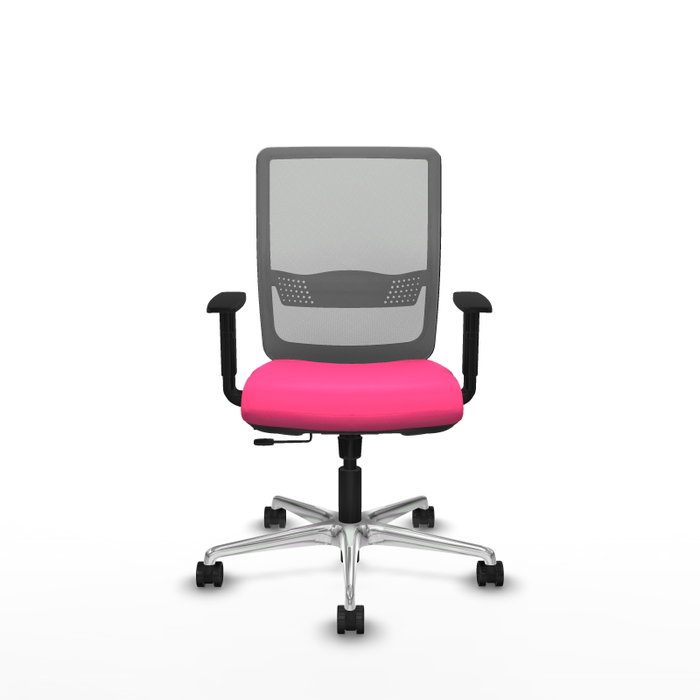 PIQUERAS Y CRESPO Silla de oficina Haches Rosa y Gris