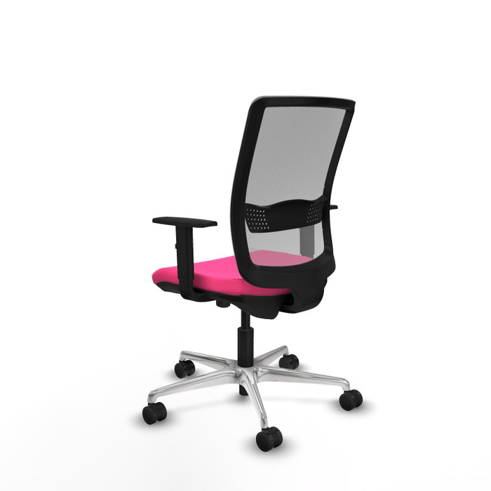 PIQUERAS Y CRESPO Silla de oficina Haches Rosa y Gris