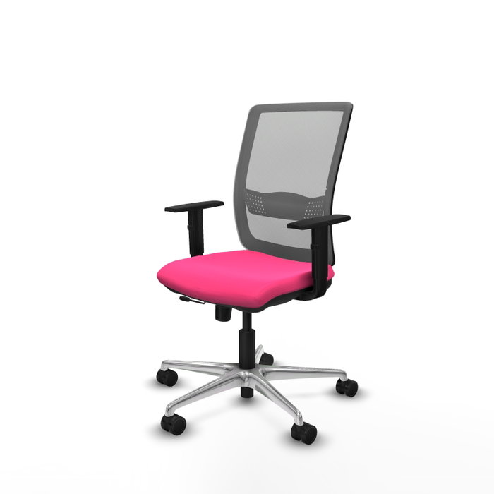 PIQUERAS Y CRESPO Silla de oficina Haches Rosa y Gris