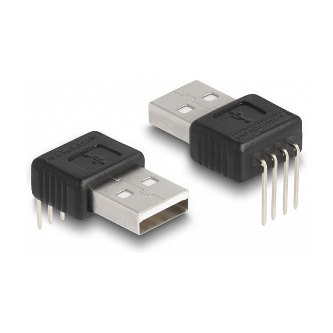 DeLOCK Adaptador USB 2.0 Tipo-A a 4 pines en ángulo de 90°