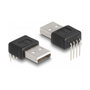 DeLOCK Adaptador USB 2.0 Tipo-A a 4 pines en ángulo de 90°