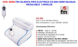 FM CalientaPies CS-200 Blanco