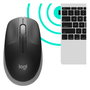 Logitech M190 Ratón Inalámbrico Ergonómico Gris