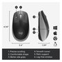 Logitech M190 Ratón Inalámbrico Ergonómico Gris