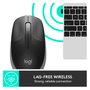 Logitech M190 Ratón Inalámbrico Ergonómico Gris