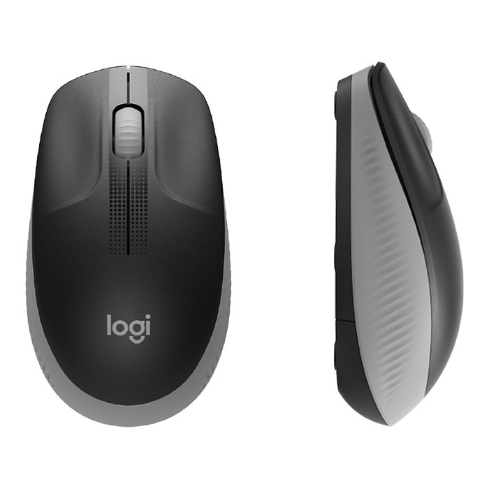 Logitech M190 Ratón Inalámbrico Ergonómico Gris