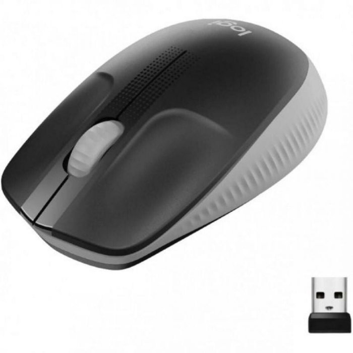 Logitech M190 Ratón Inalámbrico Ergonómico Gris