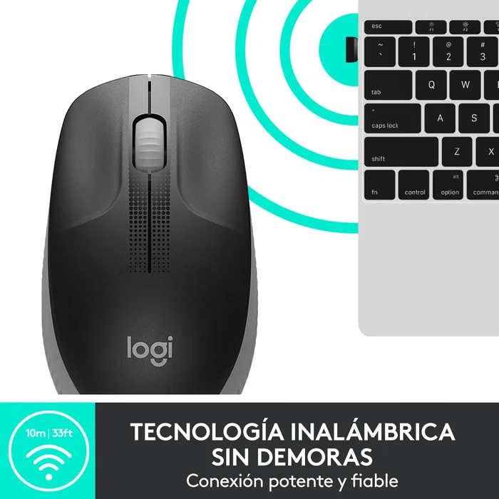 Logitech M190 Ratón Inalámbrico Gris