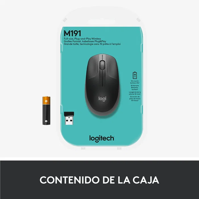 Logitech M190 Ratón Inalámbrico Gris