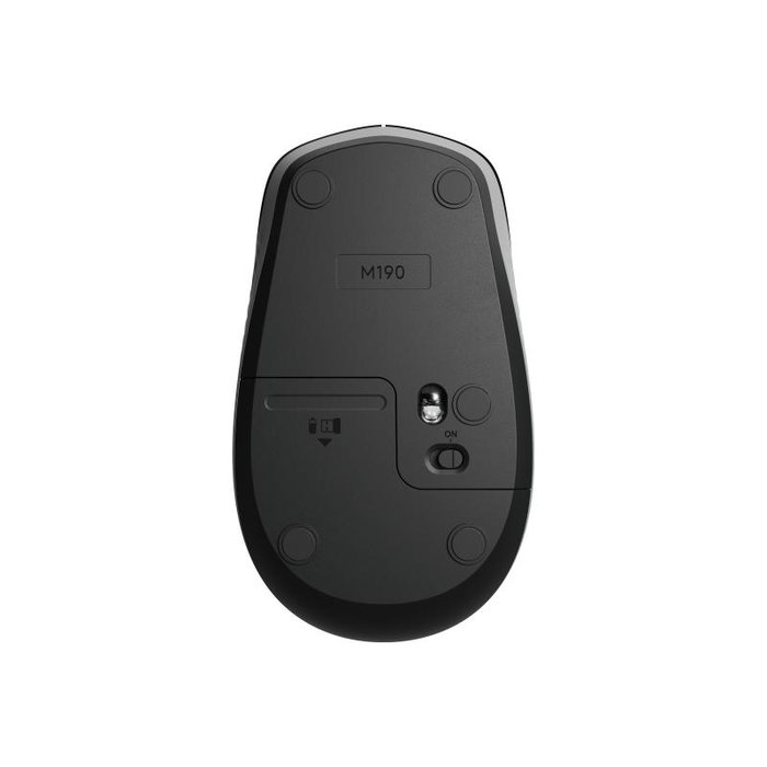 Logitech M190 Ratón Inalámbrico Ergonómico Gris