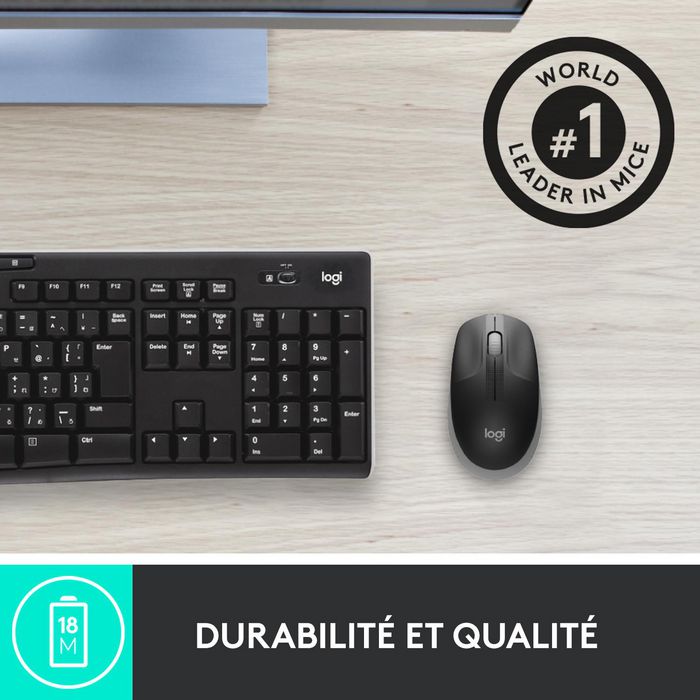 Logitech M190 Ratón Inalámbrico Ergónomico de Tamaño Completo, Conexión RF sin Retrasos, 18 Meses Batería, Seguimiento de Precisión, Color Gris Logitech M190 Ratón Inalámbrico Ergónomico de Tamaño Completo, Conexión RF sin Retrasos, 18 Meses Batería, Seguimiento de Precisión, Color Gris