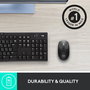 Logitech M190 Ratón Inalámbrico de Tamaño Completo, RF Wireless, Alkaline, Gris
