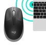 Logitech M190 Ratón Inalámbrico de Tamaño Completo, RF Wireless, Alkaline, Gris
