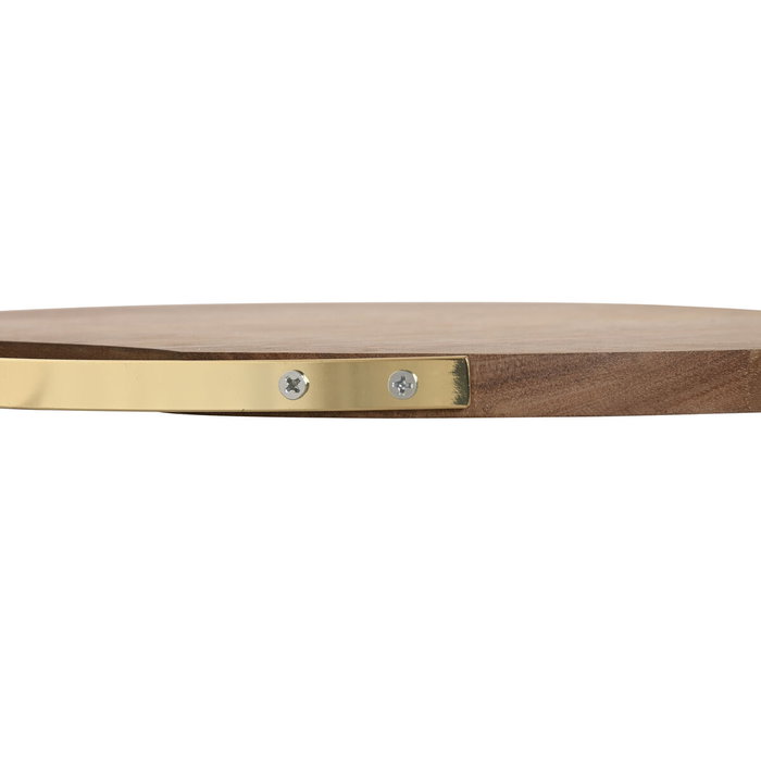 DKD Home Decor Tabla de Cortar Acacia y Metal Natural