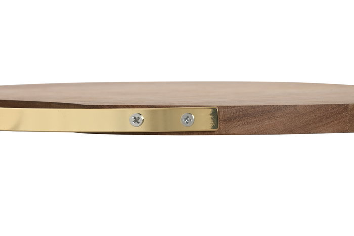 DKD Home Decor Tabla de Cortar Acacia y Metal Natural