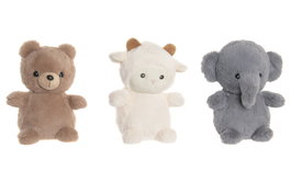 DKD Home Decor Peluche Baby Gris Blanco 15 x 24 x 18 cm (6 Unidades)