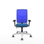 PIQUERAS Y CRESPO Silla de oficina Motilla Azul con mecanismo Sincro/Traslack