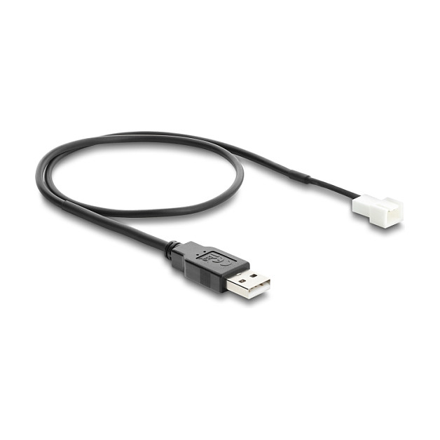 DeLOCK Cable de ventilador USB-A 2.0 a 3-pin Molex 50cm