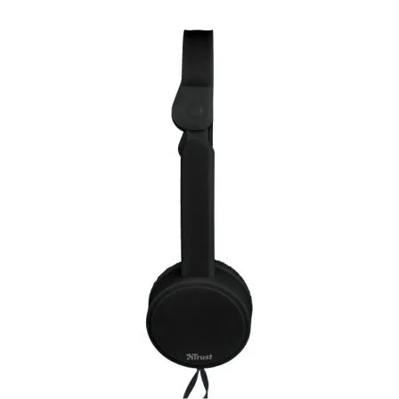 AURICULARES TRUST NANO BLACK - DRIVERS 27MM - MICRÓFONO OMNIDIRECCIONAL - PLEGABLES - CABLE 110CM - JACK 3.5MM - FUNC. MANOS LIBRES