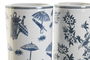 DKD Home Decor Paraguero Blanco Azul Porcelana 20 x 45 x 20 cm (2 Unidades)