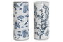 DKD Home Decor Paraguero Blanco Azul Porcelana 20 x 45 x 20 cm (2 Unidades)