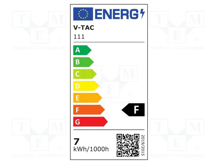 V-TAC Lámpara LED E14 Blanco Caliente 7W 600lm V-TAC Lámpara LED E14 Blanco Caliente 7W 600lm