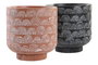 DKD Home Decor Vela para Terraza y Jardín Negro Terracota 14 x 15 x 14 cm (4 Unidades)