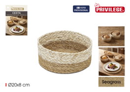 Privilege Cesta Seagrass Redon. Bicolor 20x8cm