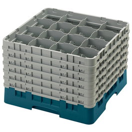 CAMBRO Cesta de lavado 16 comp. Cerceta