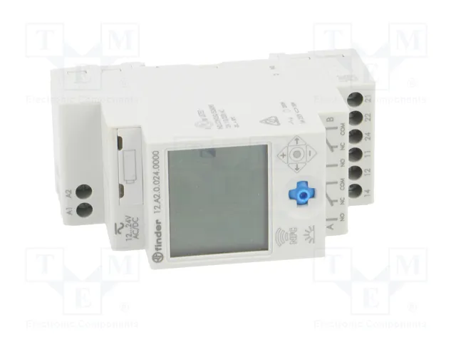 FINDER Programador de tiempo Digital 12-24VDC DPDT
