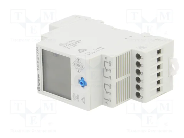 FINDER Programador de tiempo Digital 12-24VDC DPDT